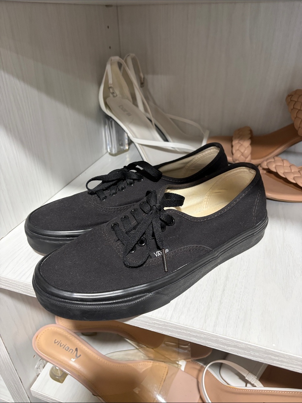 Vans Black Low-Top Canvas Sneakers
